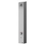 Nerezový sprchový nástenný panel s piezo tlačidlom - pre dve vody, regulácia termostatom