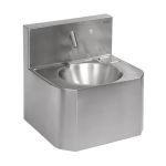 Nerezové automatické závesné umývadlo s piezo systémom, pre jednotrubkový prívod studenej alebo tepelne upravenej vody, 6 V