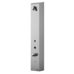 Nerezový sprchový nástenný žetónový RFID panel so zmiešavacou batériou, 24 V DC
