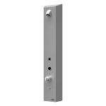 Nerezový sprchový nástenný žetónový RFID panel so zmiešavacou batériou, 24 V DC