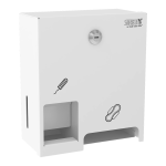 Nerezový zásobník hygienických potrieb, biely