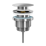 Umývadlová výpust, klik-klak, bez prepadu, nerez, 5/4“