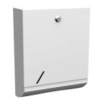 Nerezový zásobník skládaných papírových ručníků, povrch bílý