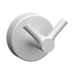 Nerezový dvojitý háček, povrch bílý