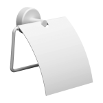 Nerezový držák toaletního papíru, povrch bílý