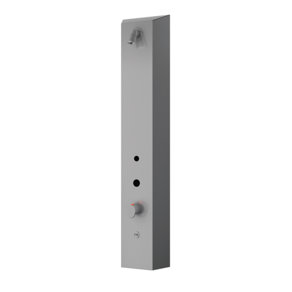 Nerezový sprchový nástenný žetónový RFID panel s termostatickým ventilom, 24 V DC