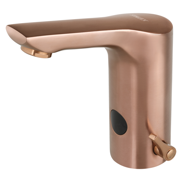 Umyvadlová směšovací baterie, rose gold matt, 24 V DC
