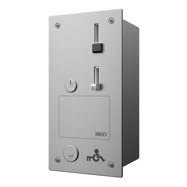Zabudovaný mincový automat dverného zámku s eurozámkom, 24 V DC 