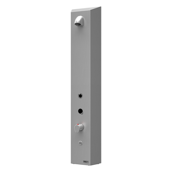 Nerezový sprchový nástenný žetónový RFID panel s termostatickým ventilom, 24 V DC