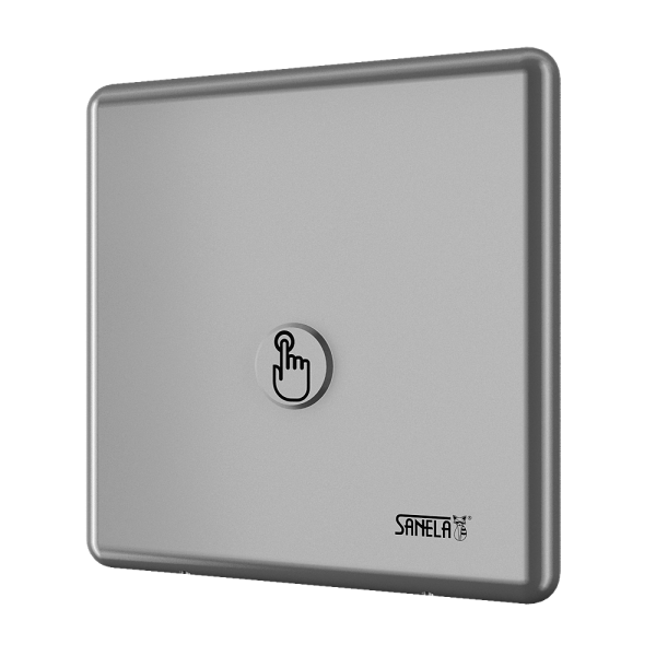 Splachovač WC na tlakovú vodu s piezo tlačidlom, matný, 6 V