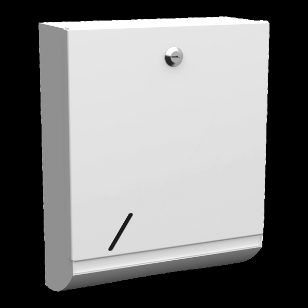 Nerezový zásobník skládaných papírových ručníků, povrch bílý