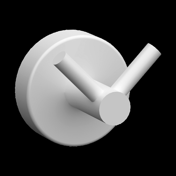 Nerezový dvojitý háček, povrch bílý