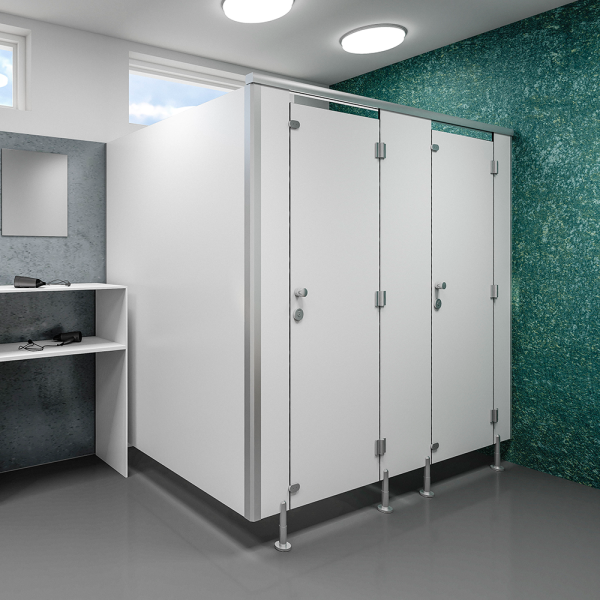 Sanitárne kabínky a priečky, HPL, hr. 12 mm, Al profil, do vlhkých priestorov